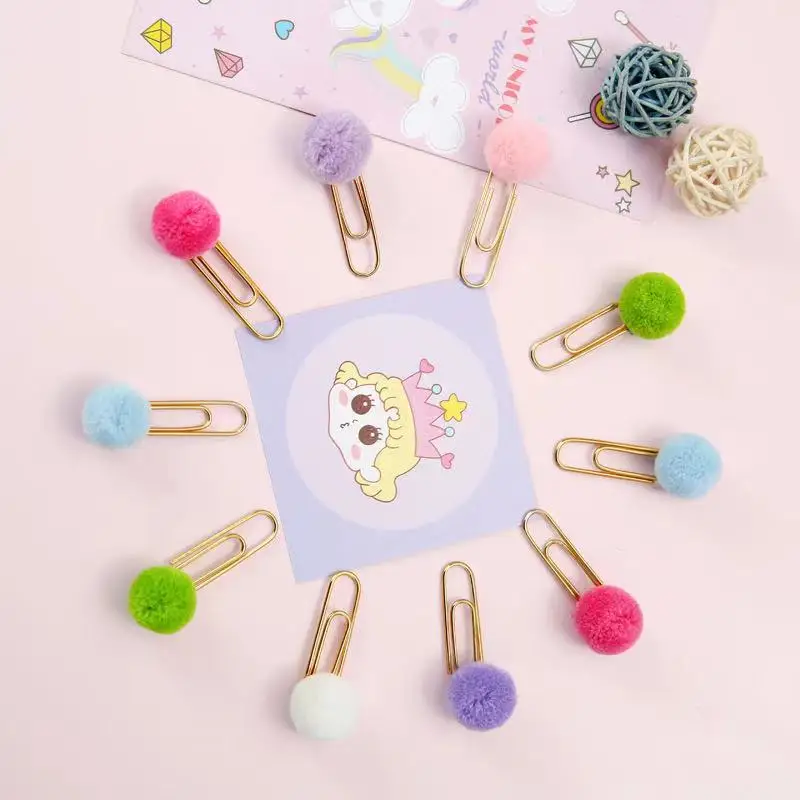 30 Pcs Multicolour Hairball Metal Paper Clips Bookmarks Marking Clips for Books Photos Cards Stationery School Office Supplies
30 Pcs Multicolour Hairball Metal Paper Clips Bookmarks Marking Clips for Books Photos Cards Stationery School Office Supplies