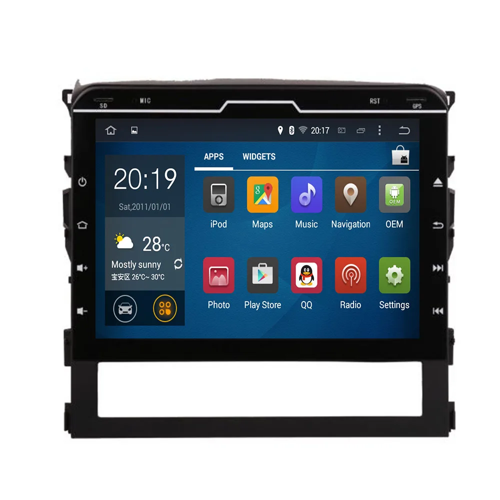 Автомагнитола 2 din 10 дюйма Android для Toyota Land Cruiser 200 LC200 LC GX 2016-19 DVD-плеер GPS-навигация