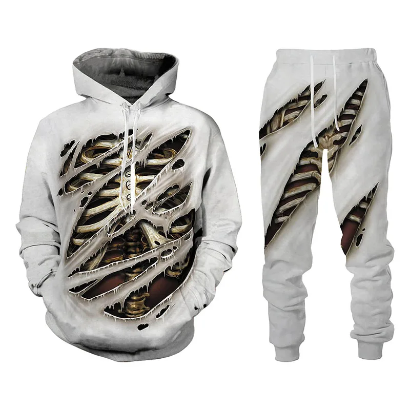 Autumn Winter 3D Skull Men's Hoodies With Hat Printed Sweater Male Sportswear Tracksuit Long Sleeve Halloween Men Clothes Suit
Autumn Winter 3D Skull Men's Hoodies With Hat Printed Sweater Male Sportswear Tracksuit Long Sleeve Halloween Men Clothes Suit