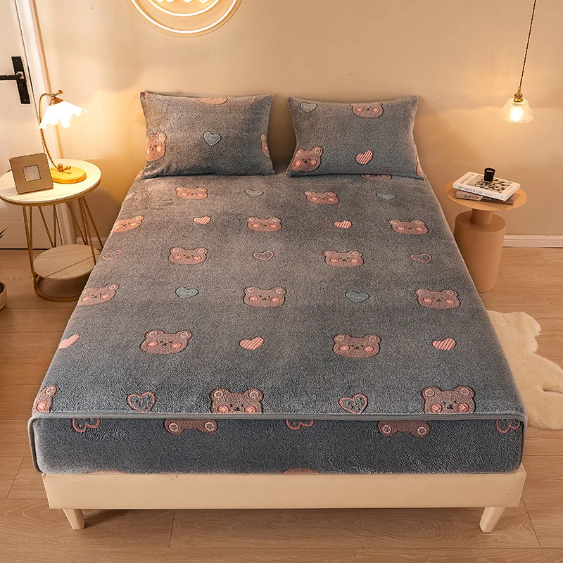 Bed Sheet Full Fitted Sheet Anti-Bacteria And Ultra Soft Fitted Sheet All Season Cozy Warmth Bed Pad Cover Protector 1pc Bedding 
Bed Sheet Full Fitted Sheet Anti-Bacteria And Ultra Soft Fitted Sheet All Season Cozy Warmth Bed Pad Cover Protector 1pc Bedding