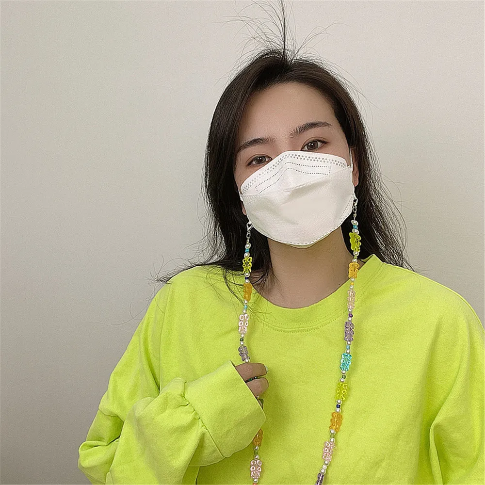 Colorful Bear Beaded Eyeglasses Face Mask Chain Necklace Reading Glasses Sunglasses Strap Cord Holder Neck Band
Colorful Bear Beaded Eyeglasses Face Mask Chain Necklace Reading Glasses Sunglasses Strap Cord Holder Neck Band