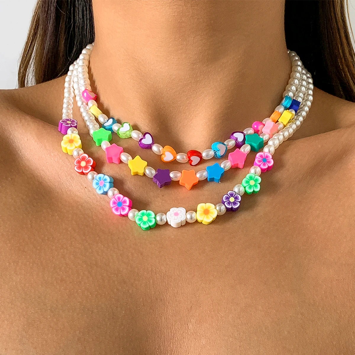 IngeSight.Z Y2K Candy Color Rainbow Acrylic Love Heart Choker Necklaces Imitation Pearl Chain Collar Necklaces for Women Jewelry
IngeSight.Z Y2K Candy Color Rainbow Acrylic Love Heart Choker Necklaces Imitation Pearl Chain Collar Necklaces for Women Jewelry