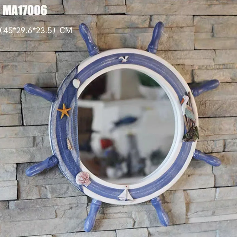 Mirrors Nordic Mediterranean Background Rudder Wooden Steering Wheel Pirate Theme Hotel Cafe Dressing Table Bar Wall Decoration
Mirrors Nordic Mediterranean Background Rudder Wooden Steering Wheel Pirate Theme Hotel Cafe Dressing Table Bar Wall Decoration