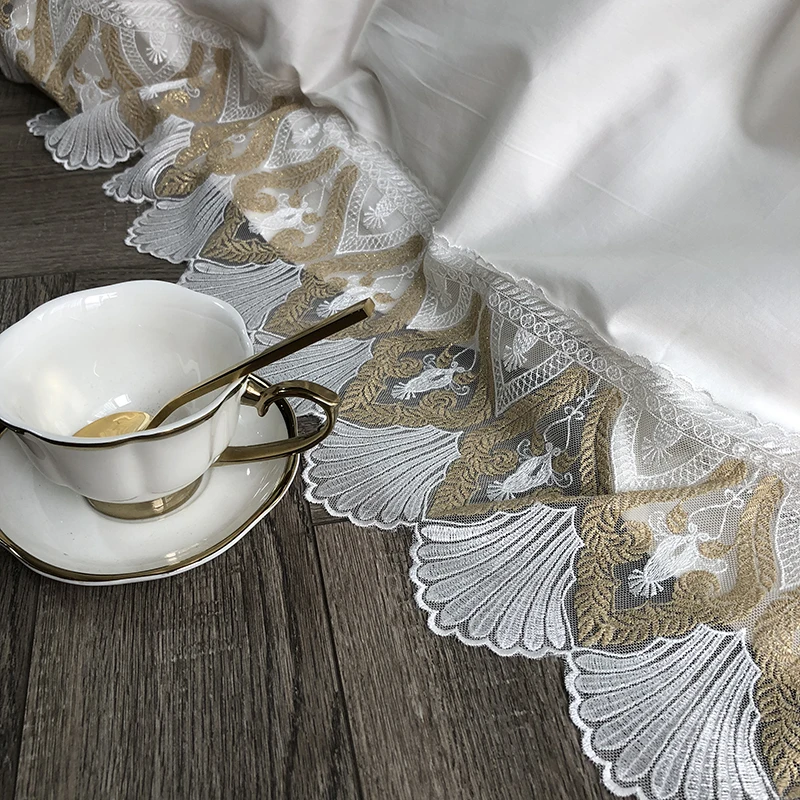 Elegant White Gray Duvet Cover Set 800TC Egyptian Cotton Premium Bedding Set with Gold Embroidery Lace King Queen Size 4/7Pcs 
Elegant White Gray Duvet Cover Set 800TC Egyptian Cotton Premium Bedding Set with Gold Embroidery Lace King Queen Size 4/7Pcs