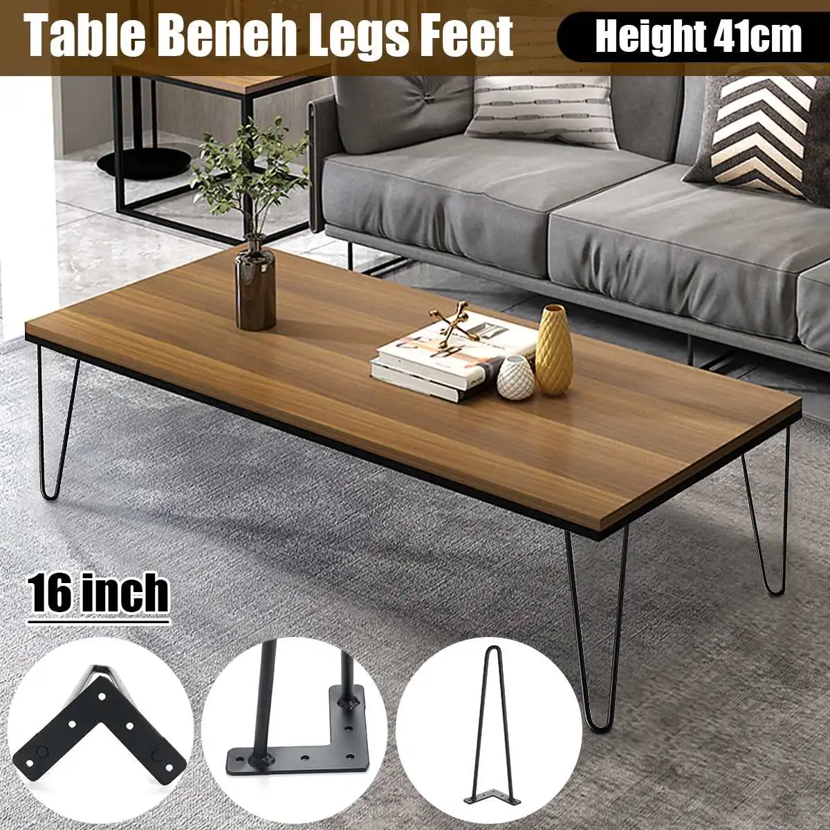 4pcs Metal Table Desk Legs Furniture Legs Floor Protector Hairpin Legs with Anti-Slip Mats Sofa Cabinet Chair Leg Home Furniture
4pcs Metal Table Desk Legs Furniture Legs Floor Protector Hairpin Legs with Anti-Slip Mats Sofa Cabinet Chair Leg Home Furniture