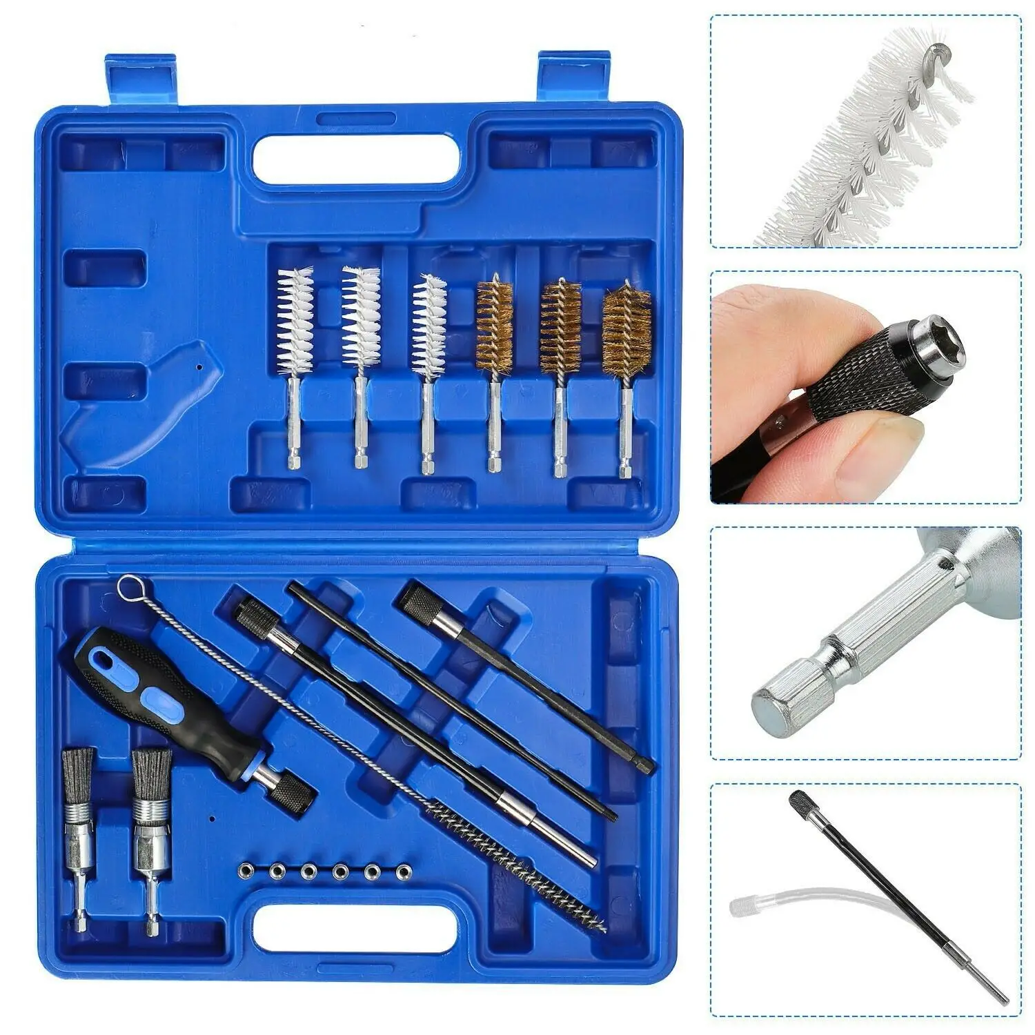 19PCS Universal Injector Seat Cleaning Tool Engines Injector Seat Brush Cleaner Cleaning Tool Kit Car accessories
19PCS Universal Injector Seat Cleaning Tool Engines Injector Seat Brush Cleaner Cleaning Tool Kit Car accessories