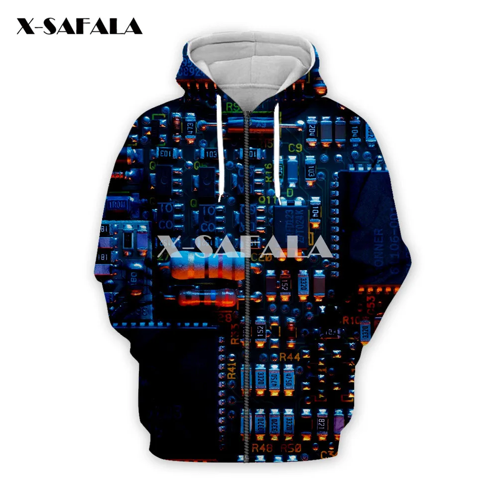 Электронный чип в стиле «хип-хоп» 3D сплошным принтом XS-7XL Толстовка для мужчин и женщин Harajuku верхняя одежда на молнии пуловер Толстовка, унис... 
Электронный чип в стиле «хип-хоп» 3D сплошным принтом XS-7XL Толстовка для мужчин и женщин Harajuku верхняя одежда на молнии пуловер Толстовка, унис...