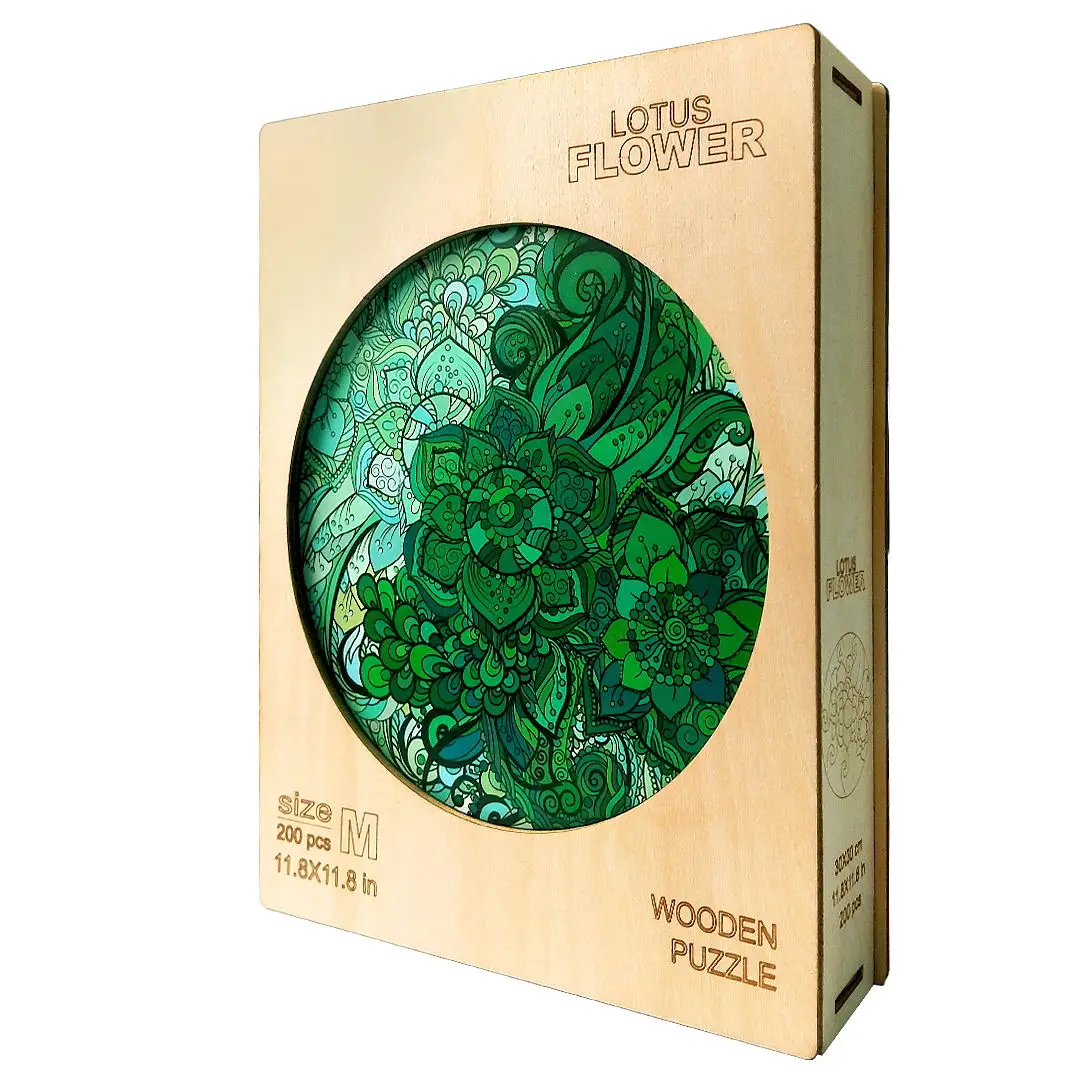 3D Wooden Jigsaw Puzzle Lotus Educational Games Wooden Puzzles For Adults Kids Gifts Wood DIY Puzzles Games Toys with Wooden Box
3D Wooden Jigsaw Puzzle Lotus Educational Games Wooden Puzzles For Adults Kids Gifts Wood DIY Puzzles Games Toys with Wooden Box