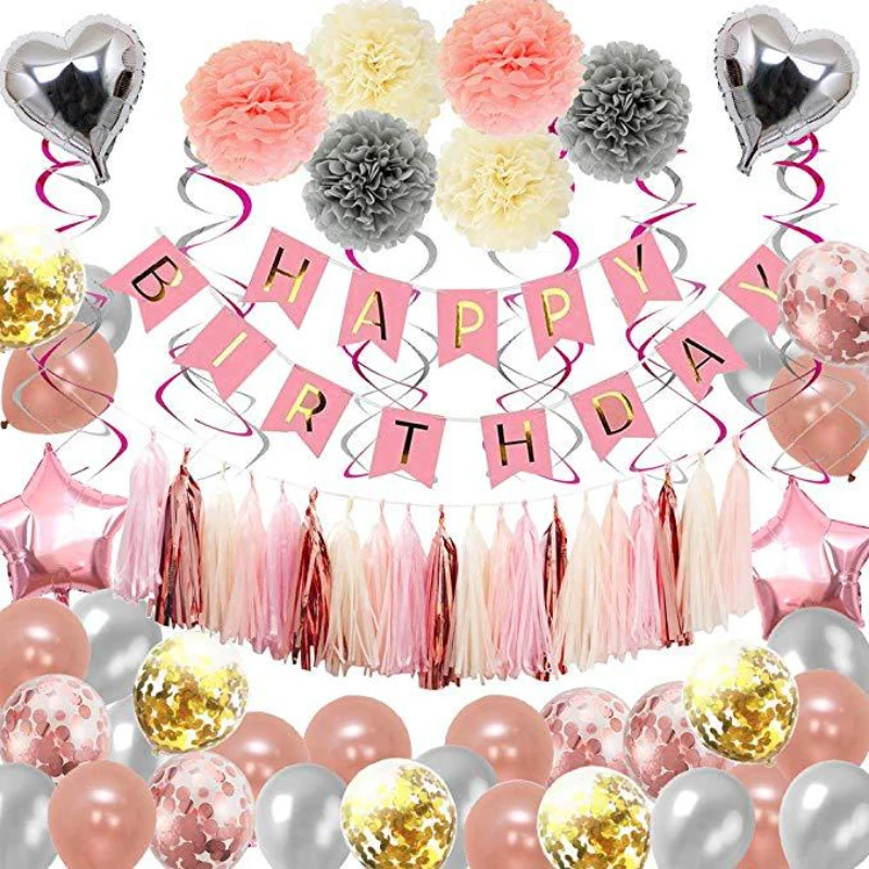 73pcs Rose Gold Birthday Letter Balloon Set 12 Inch Latex Sequined Balloon Paper Flower Tassel Ball Birthday Party christmas Dec
73pcs Rose Gold Birthday Letter Balloon Set 12 Inch Latex Sequined Balloon Paper Flower Tassel Ball Birthday Party christmas Dec