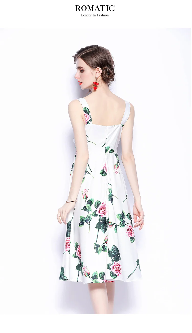 Rose Printed Sleeveless Long Vintage Beach Casual Robe Spring Summer Clothes Strap Dress For Women'S 2021 Sukienka Sundress
Rose Printed Sleeveless Long Vintage Beach Casual Robe Spring Summer Clothes Strap Dress For Women'S 2021 Sukienka Sundress