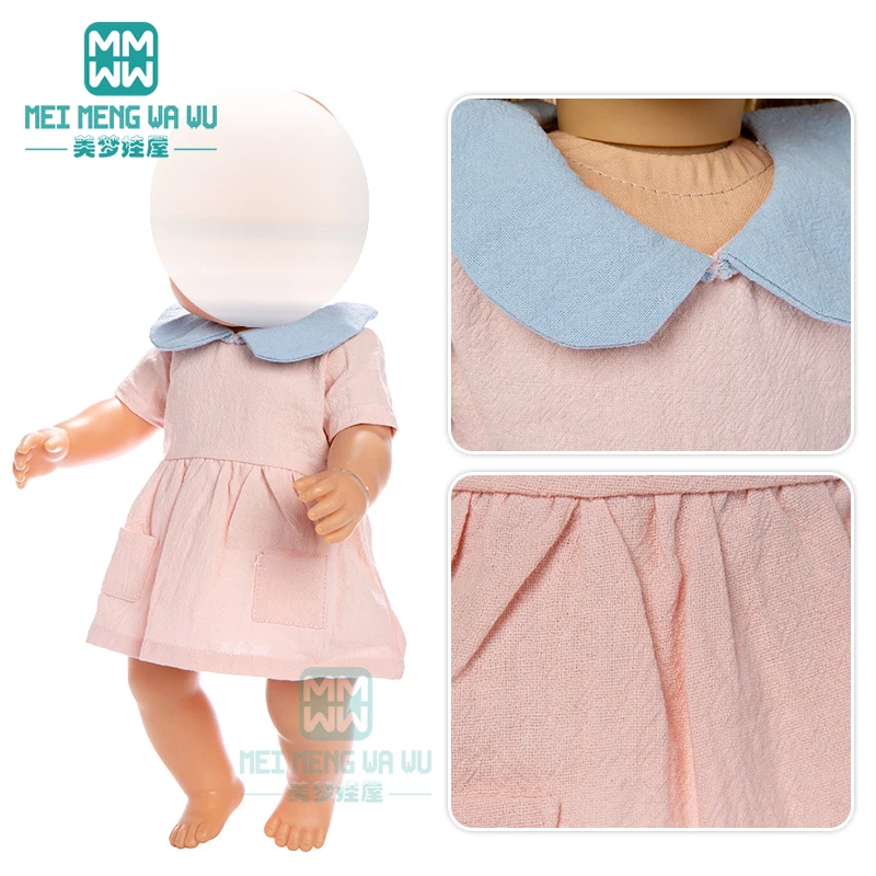 Clothes for doll fit 43cm baby new born doll fashion Casual dress Striped dress, shoes
Clothes for doll fit 43cm baby new born doll fashion Casual dress Striped dress, shoes