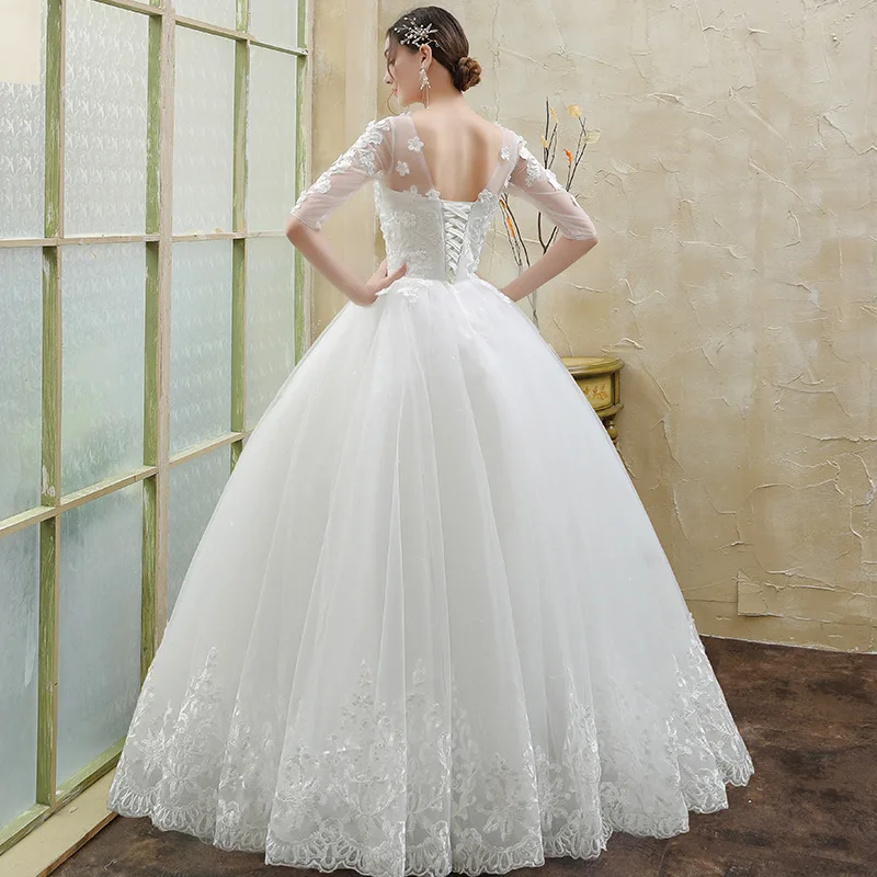 luxury bridal WEDDING gown lace up half SLEEVE wedding dresses PLUS SIZE O neck ball gown anniversary ceremony wedding DRESS
luxury bridal WEDDING gown lace up half SLEEVE wedding dresses PLUS SIZE O neck ball gown anniversary ceremony wedding DRESS
