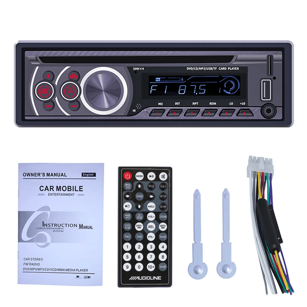 

Podofo 8169A Universal 1 Din Bluetooth Car Stereo MP3 Player 1din Autoradio CD VCD DVD AUX USB FM Radio Auto Audio Car Player