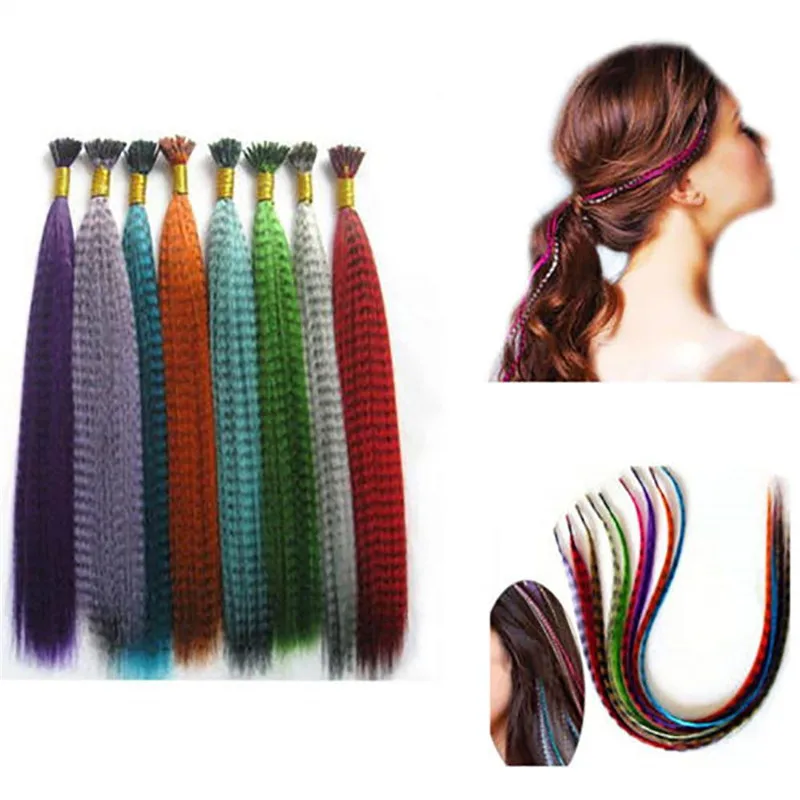 Synthetic False Strands Of Feather Hair Extensions Colorful Rainbow Hair Tress For Girls
Synthetic False Strands Of Feather Hair Extensions Colorful Rainbow Hair Tress For Girls