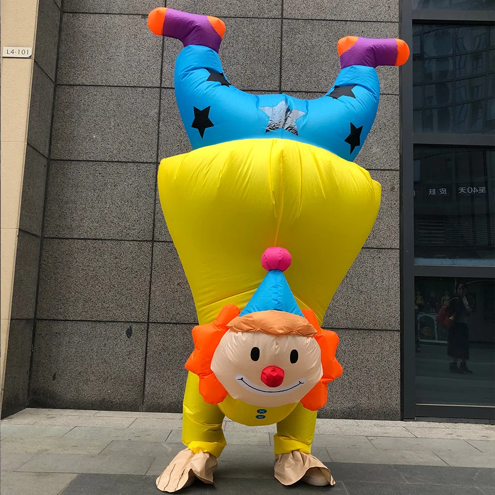 Привет Блум новый надувной костюм клоуны Handstand Забавный карнавал парад реквизит