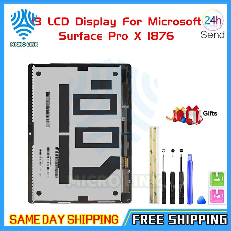 Оригинальный ЖК-дисплей 13 "для Microsoft Surface Pro X 1876 LCD кодирующий преобразователь сенсорного экрана в сборе M1042400 для Surface Pro X LCD
Оригинальный ЖК-дисплей 13 "для Microsoft Surface Pro X 1876 LCD кодирующий преобразователь сенсорного экрана в сборе M1042400 для Surface Pro X LCD