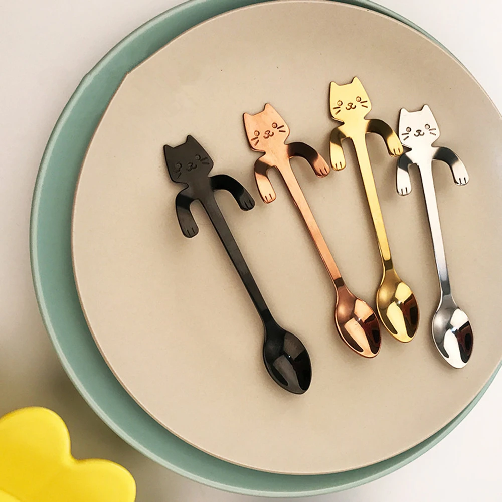 1Pcs Creative Cat Pattern Stainless Steel Coffee Spoon Ice Cream Dessert Tea Spoon For Picnic Kitchen Accessories
1Pcs Creative Cat Pattern Stainless Steel Coffee Spoon Ice Cream Dessert Tea Spoon For Picnic Kitchen Accessories