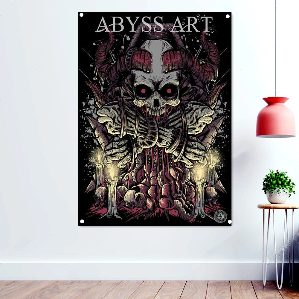 ABYSS ART Death Metal Artist Poster Wallpaper Vintage Rock Band Music Banners Bloody disgusting Tattoos Art Flag Wall Decoration
ABYSS ART Death Metal Artist Poster Wallpaper Vintage Rock Band Music Banners Bloody disgusting Tattoos Art Flag Wall Decoration