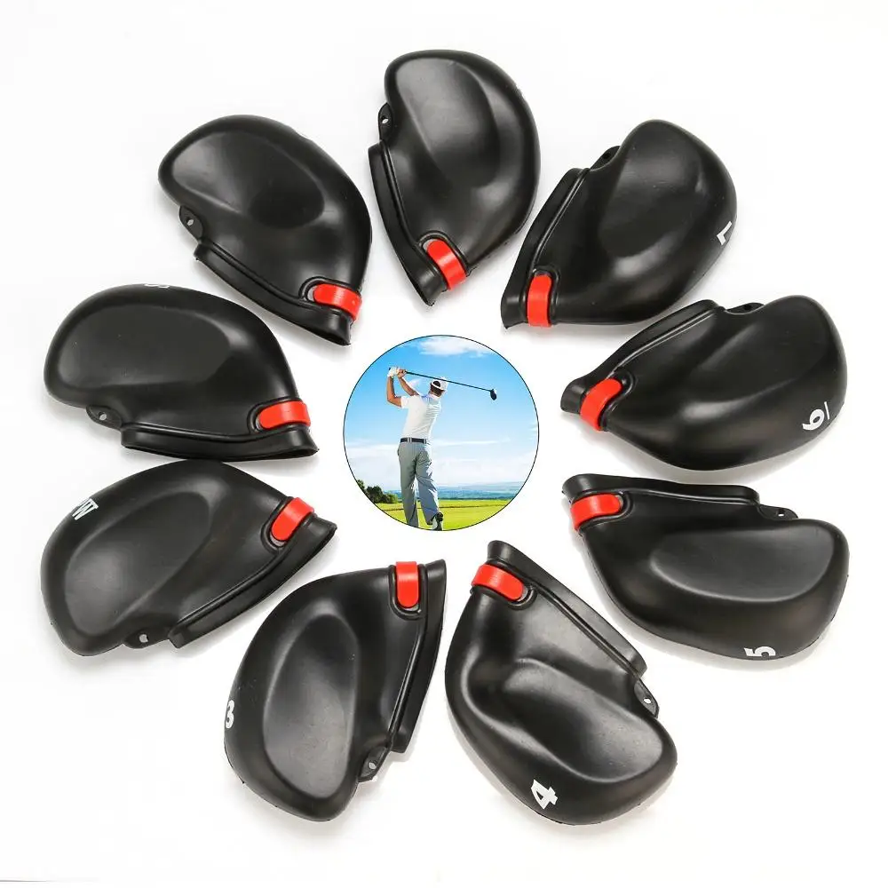 9 Pcs/set Golf Club Head Covers PVC Rubber Golf Club Iron Head Covers Protectors 3-SW Fit All Irons Black Headcovers
9 Pcs/set Golf Club Head Covers PVC Rubber Golf Club Iron Head Covers Protectors 3-SW Fit All Irons Black Headcovers