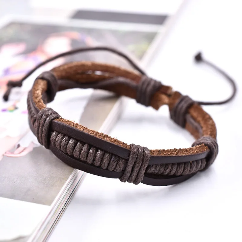 Multilayer Genuine Leather Bracelet for Women & Men Unisex Adjustable Cuff Wrap Rope Braided Wristband
Multilayer Genuine Leather Bracelet for Women & Men Unisex Adjustable Cuff Wrap Rope Braided Wristband