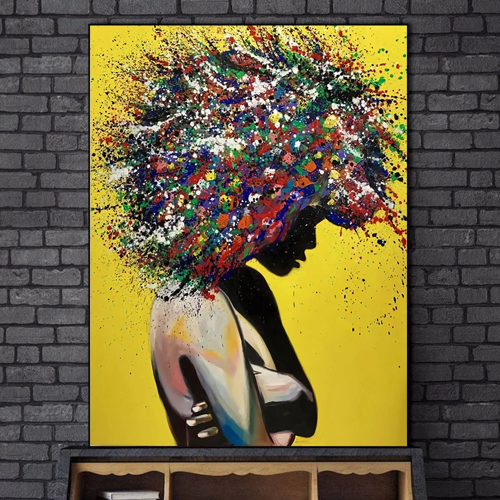 Abstract African Girl Wall Art Canvas Paintings Graffiti Art Posters And Prints Street Art Black Girl Wall Pictures Home Decor
Abstract African Girl Wall Art Canvas Paintings Graffiti Art Posters And Prints Street Art Black Girl Wall Pictures Home Decor