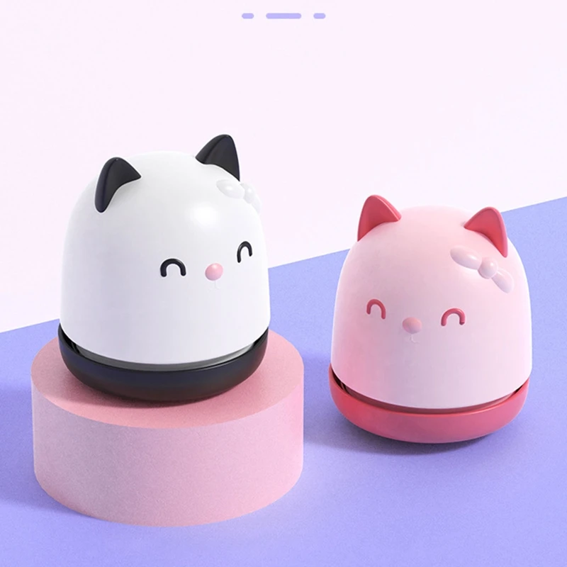 

Portable Cute Cat Mini Desk Vacuum Cleaner for Desktop Keyboard Cleaner Computer Brush Dust Collect Robot Sweep Cleaning H05F