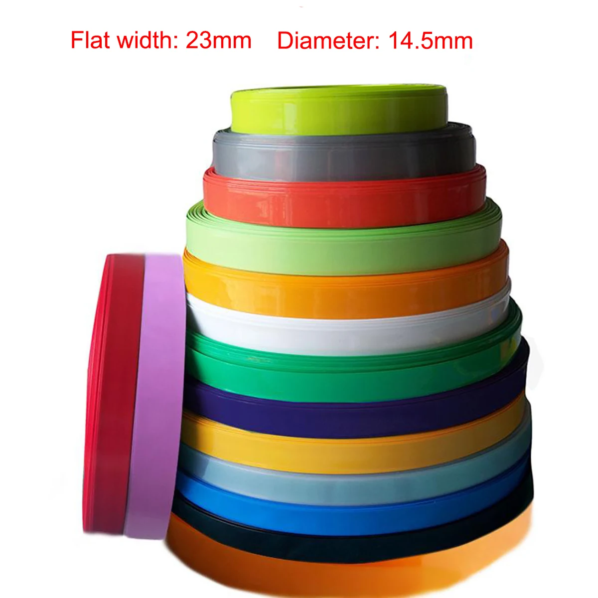 5M Width 23mm PVC Heat Shrink Tube Dia 14.5mm 14500 AA Lithium Battery Insulated Film Wrap Protection Case Pack Wire Cable Sleev
5M Width 23mm PVC Heat Shrink Tube Dia 14.5mm 14500 AA Lithium Battery Insulated Film Wrap Protection Case Pack Wire Cable Sleev