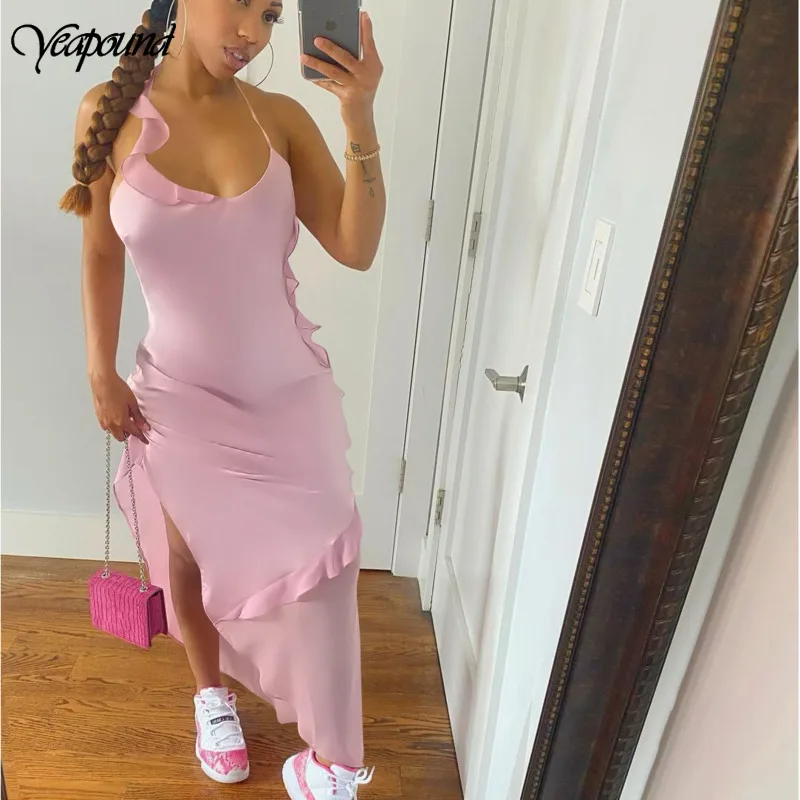 Женское облегающее пляжное платье средней длины, однотонное облегающее пикантное платье на бретелях-спагетти с V-образным вырезом и открыт...
Женское облегающее пляжное платье средней длины, однотонное облегающее пикантное платье на бретелях-спагетти с V-образным вырезом и открыт...