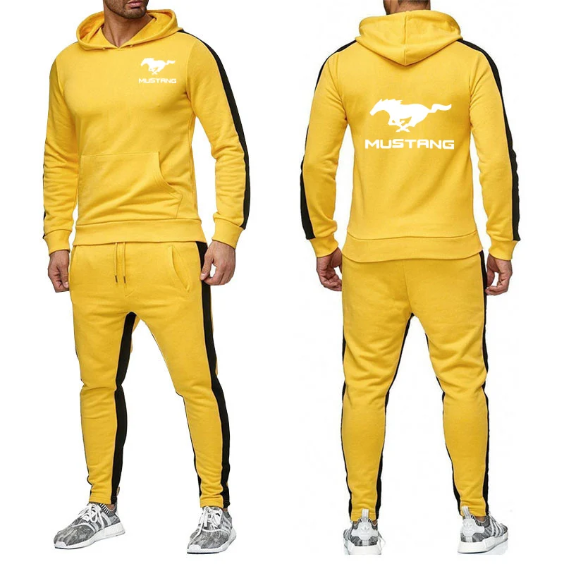 Spring Autumn Hoodies Men Mustang Car Logo Printed Fashion splice Sweatshirt Cotton casual Men Hoodie Pants Men's suits
Spring Autumn Hoodies Men Mustang Car Logo Printed Fashion splice Sweatshirt Cotton casual Men Hoodie Pants Men's suits