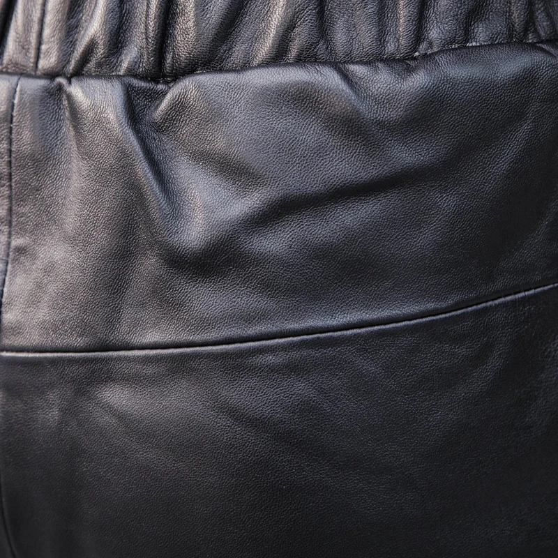 100% leather pants real women's stripe size elastic ankle length upper limit sheepskin pants wide leg pants
100% leather pants real women's stripe size elastic ankle length upper limit sheepskin pants wide leg pants