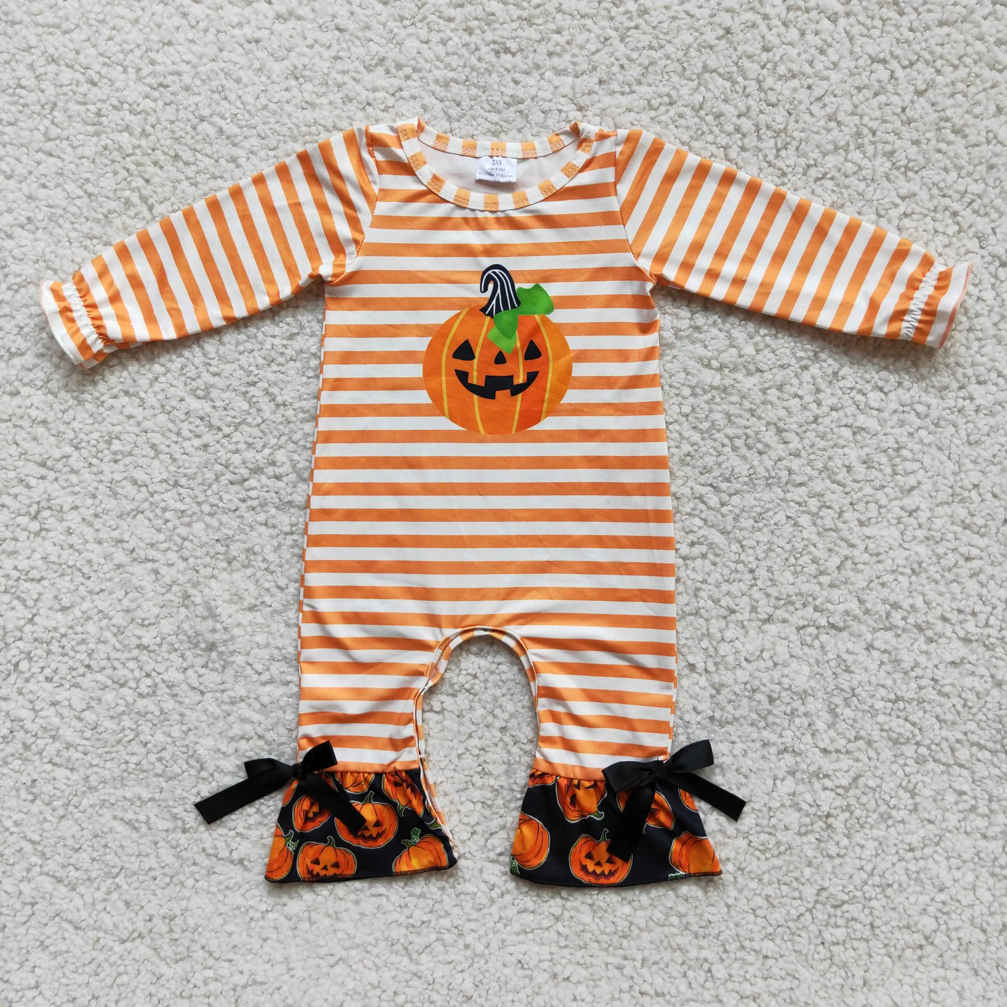 Baby Infant Halloween Pumpkin Rompers Kids Long Sleeves Jumpsuit Clothing Children wholesale Boutique Orange Stripe sets
Baby Infant Halloween Pumpkin Rompers Kids Long Sleeves Jumpsuit Clothing Children wholesale Boutique Orange Stripe sets