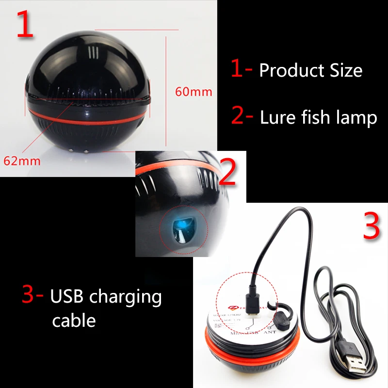 48m/160ft Wireless Depth Echo Sounder Sea Lake Portable Sonar In
48m/160ft Wireless Depth Echo Sounder Sea Lake Portable Sonar In