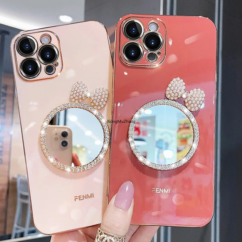 Luxury Brand 3D Makeup Mirror Pearl Bow Phone Case for Huawei Nova 9 8 7 6 6SE 5 5 Pro 5Z 3e 3i 4 4e Plating Glitter Soft Cover
Luxury Brand 3D Makeup Mirror Pearl Bow Phone Case for Huawei Nova 9 8 7 6 6SE 5 5 Pro 5Z 3e 3i 4 4e Plating Glitter Soft Cover