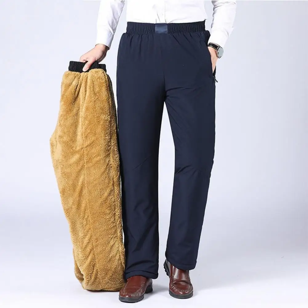 Men Pants Solid Color Plush Thick Warm Winter Trousers Warm Winter Trousers
Men Pants Solid Color Plush Thick Warm Winter Trousers Warm Winter Trousers