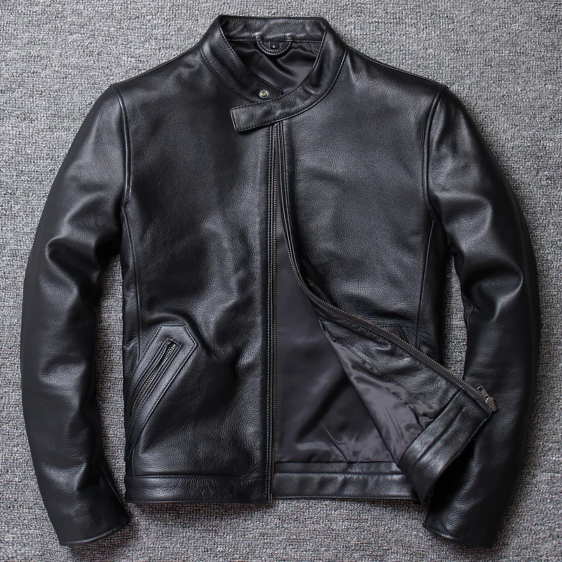 Man Calf Skin Coat Autumn Male Winter Clothing Genuine Leather Jacket Cowhide Slim Fit Men Leather Jacket
Man Calf Skin Coat Autumn Male Winter Clothing Genuine Leather Jacket Cowhide Slim Fit Men Leather Jacket