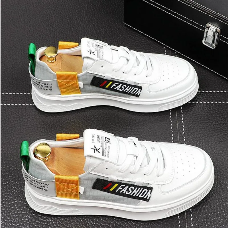 New Men Fashion Casual Shoes Summer Leather Youth Trending Breathable White Shoe Male Thick Bottom Leisure Sneakers
New Men Fashion Casual Shoes Summer Leather Youth Trending Breathable White Shoe Male Thick Bottom Leisure Sneakers