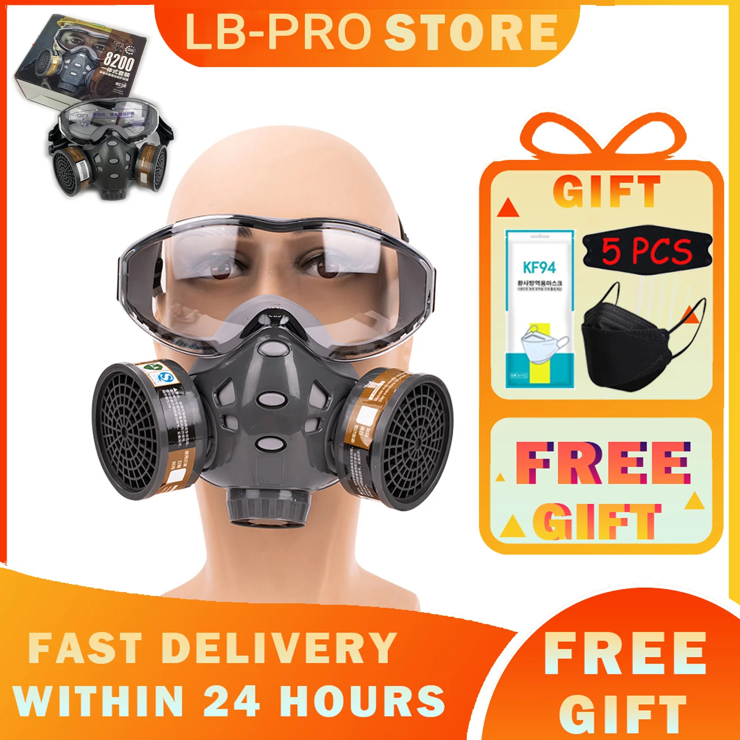 Anti-Fog Dustproof Full Face Gas Mask Painting Spraying Respirator Chemical Pesticide Laboratory Anti-dust Multifunction Filters
Anti-Fog Dustproof Full Face Gas Mask Painting Spraying Respirator Chemical Pesticide Laboratory Anti-dust Multifunction Filters
