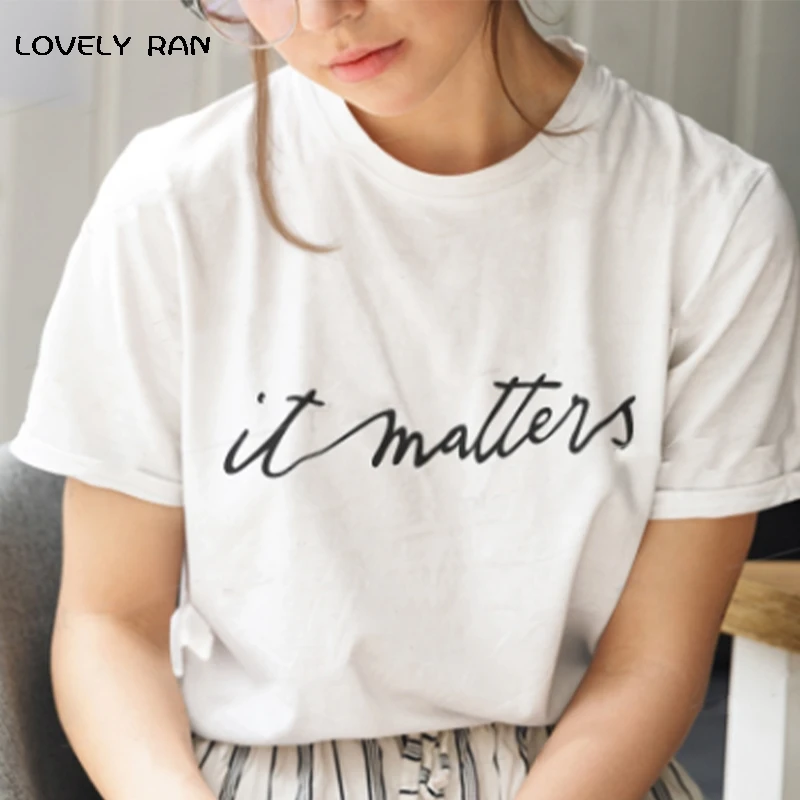 Loose T Shirt Women Candy Color Letter It Matters Printed Sweet Tops For Grils Students Short Sleeve 2021 Summer Femele Tees
Loose T Shirt Women Candy Color Letter It Matters Printed Sweet Tops For Grils Students Short Sleeve 2021 Summer Femele Tees