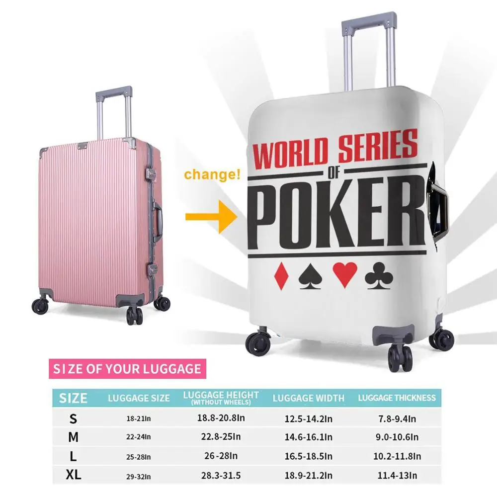 World Series Of Poker Logo diy 2020 аксессуары для путешествий Защитная крышка багажа бирка