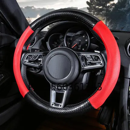 Подходит для Porsche Cayenne 718 Panamera чехол рулевого колеса автомобиля кожаный чехол из углеродного волокна
Подходит для Porsche Cayenne 718 Panamera чехол рулевого колеса автомобиля кожаный чехол из углеродного волокна