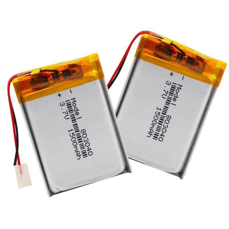 2шт Высокое качество 3 7 V 803040 1500mAh литий-ионный полимерный литиевый аккумулятор