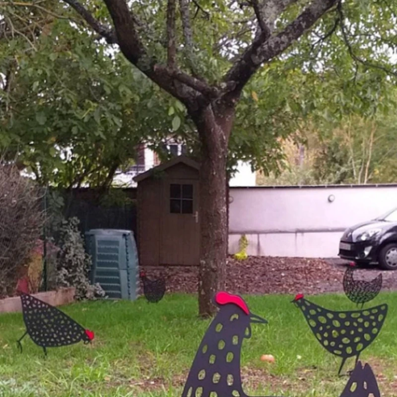Rooster Animal Silhouette Pile Shadow Decoration Stake Garden Gardening Decoration Chicken Silhouette Country Yard Art 
Rooster Animal Silhouette Pile Shadow Decoration Stake Garden Gardening Decoration Chicken Silhouette Country Yard Art