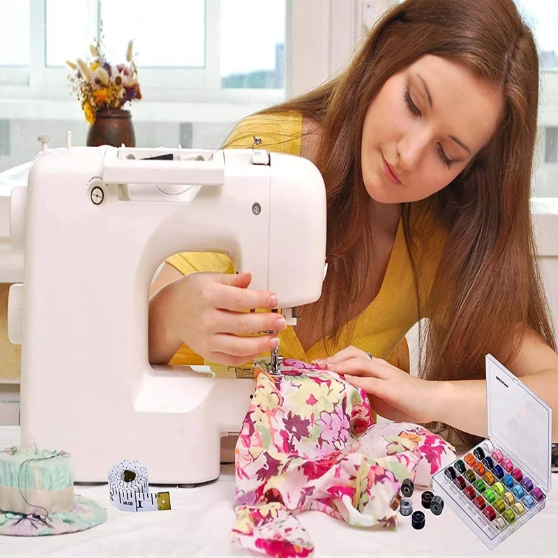 Bobbin and Sewing Thread with Iron Box Equipped with Scissors Tape Measure Sewing Needle for Brother Babylock and Singer
Bobbin and Sewing Thread with Iron Box Equipped with Scissors Tape Measure Sewing Needle for Brother Babylock and Singer