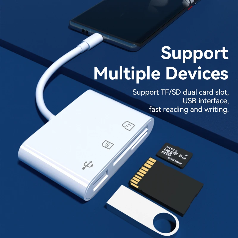 Type C To SD Card Reader OTG USB Cable Micro SD/TF Card Reader Adapter Smartphone Data Transfer Cable U Disk Reader for Huawei
Type C To SD Card Reader OTG USB Cable Micro SD/TF Card Reader Adapter Smartphone Data Transfer Cable U Disk Reader for Huawei