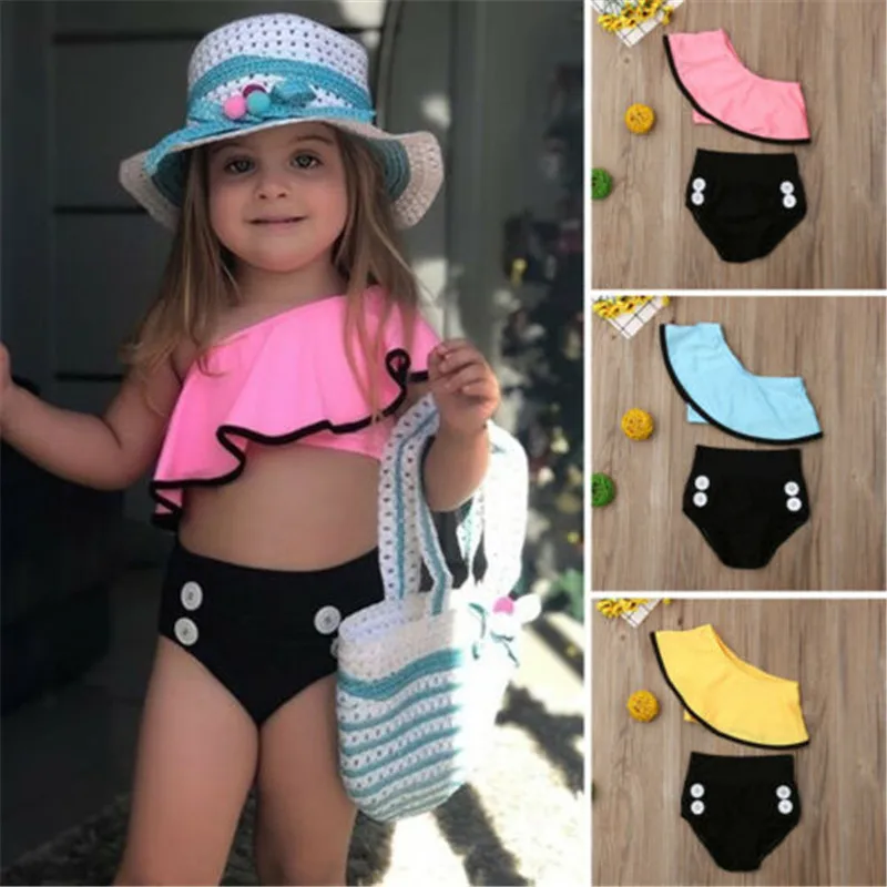 2021 Summer Toddler Kids Baby Girl Ruffle Bikini Set Ruffles One Shoulder Solid Tops+Shorts Swimwear Swimsuit Swimming 1-6T
2021 Summer Toddler Kids Baby Girl Ruffle Bikini Set Ruffles One Shoulder Solid Tops+Shorts Swimwear Swimsuit Swimming 1-6T