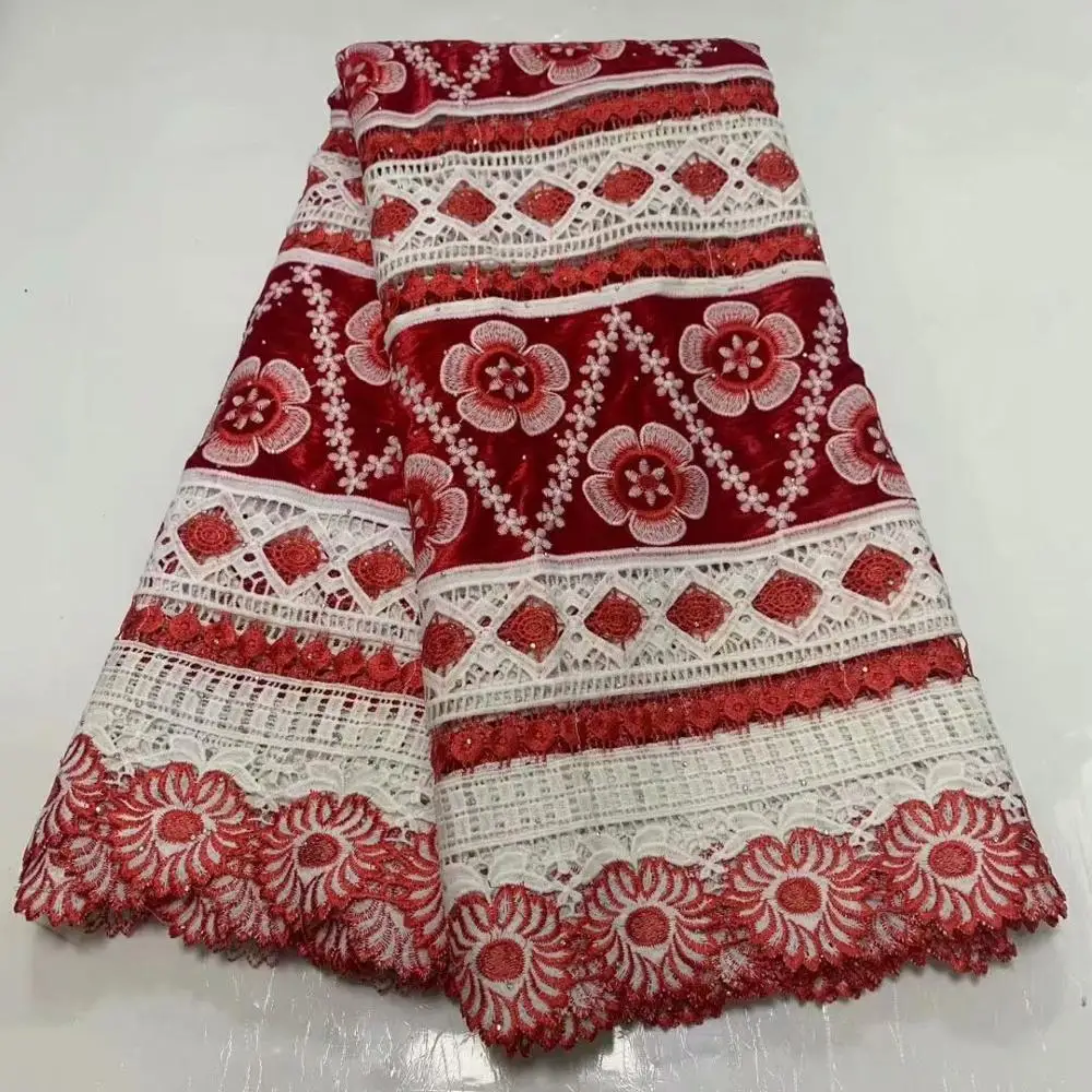 Pretty lady dress material cord lace fabric African water soluble lace cloth with rhinestones VRW80(5yards/lot)
Pretty lady dress material cord lace fabric African water soluble lace cloth with rhinestones VRW80(5yards/lot)