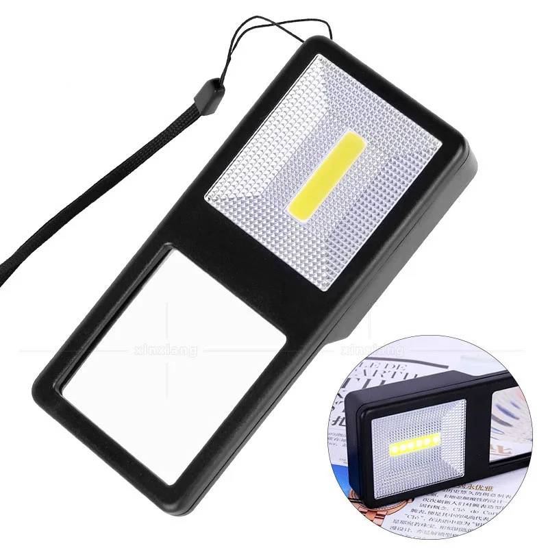 3x Mobile Phone Rectangular Flashlight Illumination Magnifier 7 LED Lights Portable Black/White Two-Color Optional
3x Mobile Phone Rectangular Flashlight Illumination Magnifier 7 LED Lights Portable Black/White Two-Color Optional