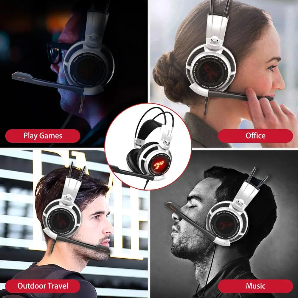 G941 Gamer Earphones USB 7.1 Virtual Surround Sound Gaming Headset Headphones with Microphone Stereo Bass Vibration for PC
G941 Gamer Earphones USB 7.1 Virtual Surround Sound Gaming Headset Headphones with Microphone Stereo Bass Vibration for PC