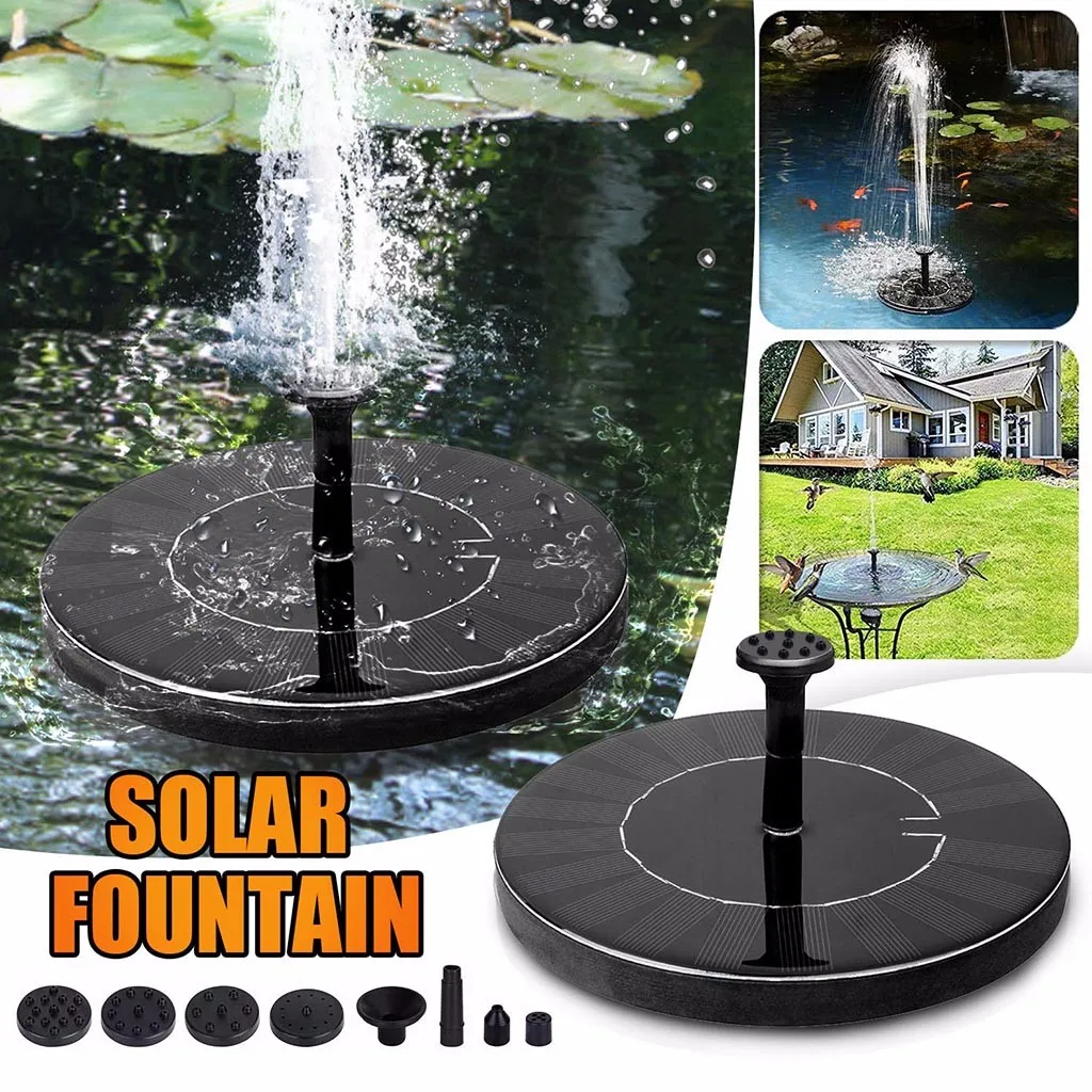 

8 Spray Patterns 2.5W Solar Fountain Pump Solar Powered Bird Bath Fountains Standing Floating for BirdBath Pond Pool Garden Yard