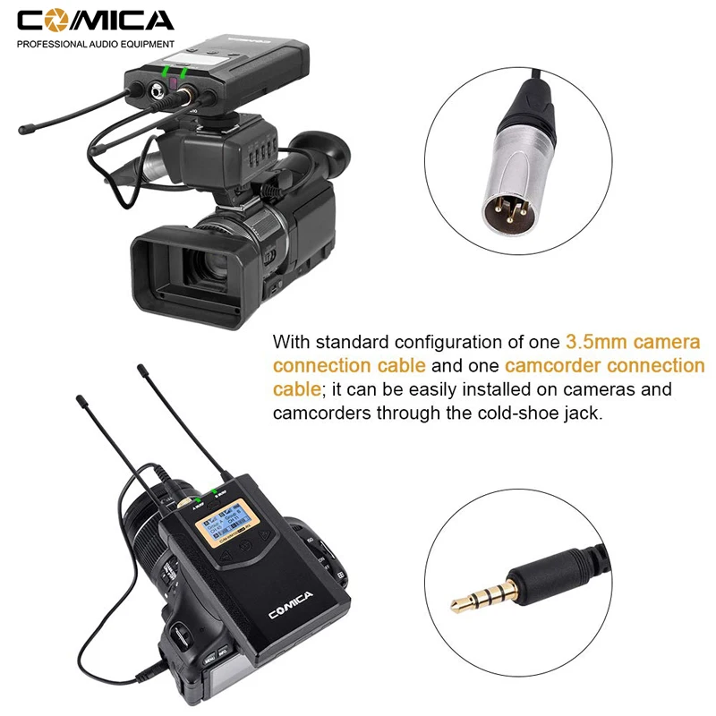 Wireless Lavalier Microphone System Comica CVM-WM100 PLUS Lapel Mic for Canon Nikon Fuji Sony DSLR Cameras,Camcorder,Smartphone
Wireless Lavalier Microphone System Comica CVM-WM100 PLUS Lapel Mic for Canon Nikon Fuji Sony DSLR Cameras,Camcorder,Smartphone